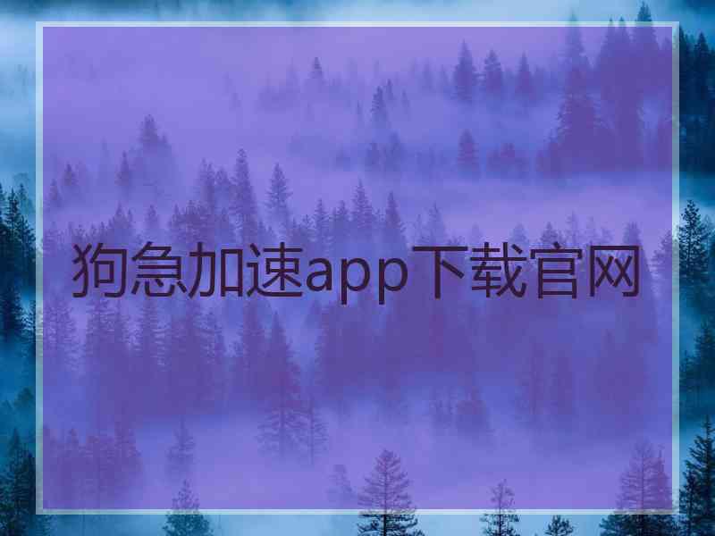 狗急加速app下载官网