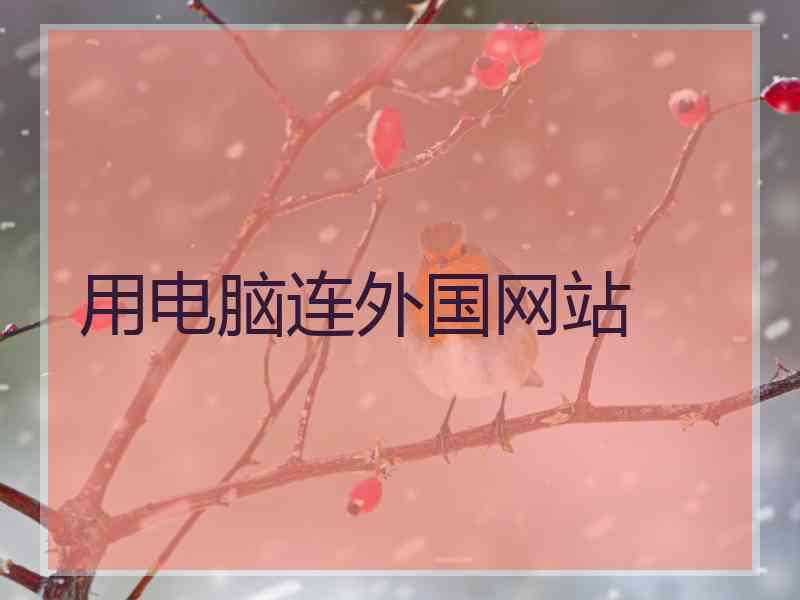 用电脑连外国网站